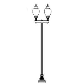 Niland-18 Series Base w/ Security Series Arms & Capitol 5015 Luminaires