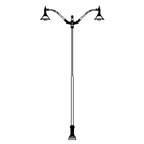 Cleveland-20 Series Base w/ Manchester Series Double Arms & Residency BC-26 Luminaire