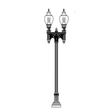 Cleveland-17 Series Base w/ Capitol Series Dbl Arms & Capitol 5015 Luminaires