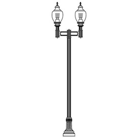 Cleveland-17 Series Base w/ Denver Series Dbl Arms & Capitol 5015 Luminaires