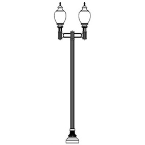 Niland-18 Series Base w/ Denver Series Dbl Arms & Capitol 5015 Luminaire