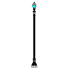 El Paso Plaza-24 Series Base w/ Plaza 2014-424 Luminaire