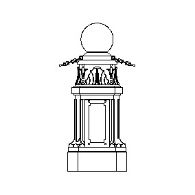 Bealle Street Series - Bollard w Ball Top