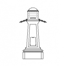 Geneva Series - Bollard w Dark Sky Louvers