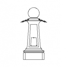 Geneva Series - Bollard w Ball Top