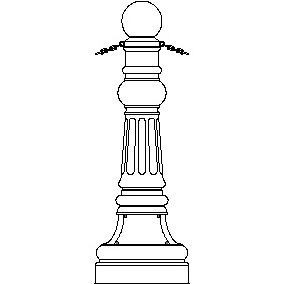 Harbor Series - Bollard w Ball Top