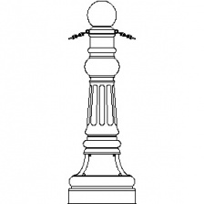 Harbor Series - Bollard w Ball Top