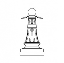 Lexington Series - Bollard w Ball Top