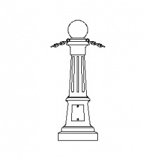 Rockdale Series - Bollard w Ball Top