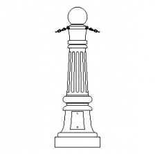 Grand Rockdale 19" Series - Bollard - Ball Top