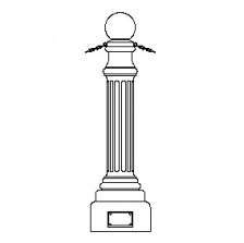 Shrewsbury Series - Bollard w Ball Top