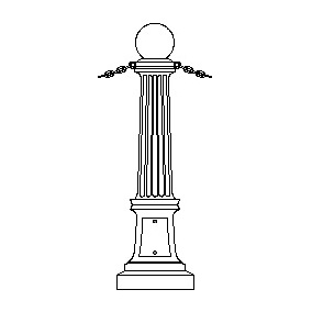 Sienna Series - Bollard w Ball Top