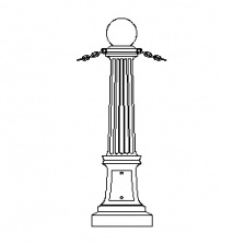 Sienna Series - Bollard w Ball Top