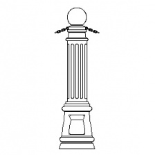 St. Charles 15" Series - Bollard w Ball Top