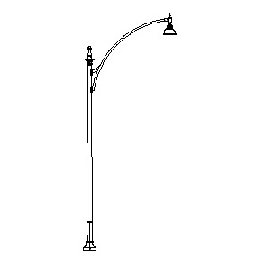 Grand Tawas 20 Series Base w/ Davenport Series Single Arm & Bayside Series Luminaire
