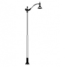 Cleveland-20 Series Base w/ Manchester Series Single Arm & Residency BC-26 Luminaire