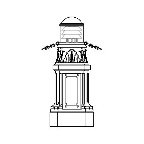 Bealle Street Series - Bollard w Dark Sky Louvers