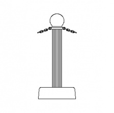Utility:4 13" Series - Bollard w Ball Top