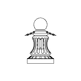 Carolina Series - Bollard w Ball Top