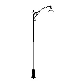 Springfield-26 Series Base w/ Bull Series Single Arm & Belle Series Luminaire